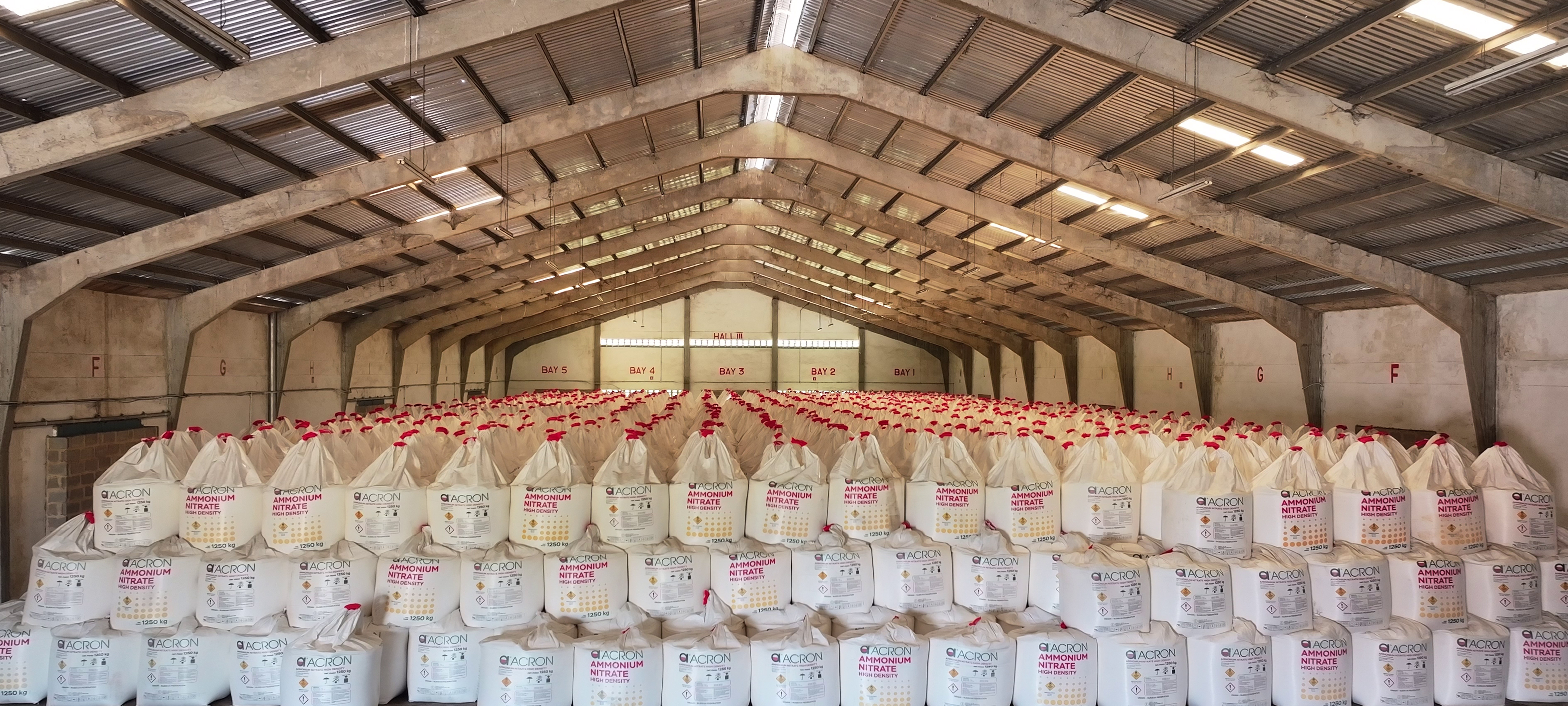 Cargo stored inside SAS warehouse facility